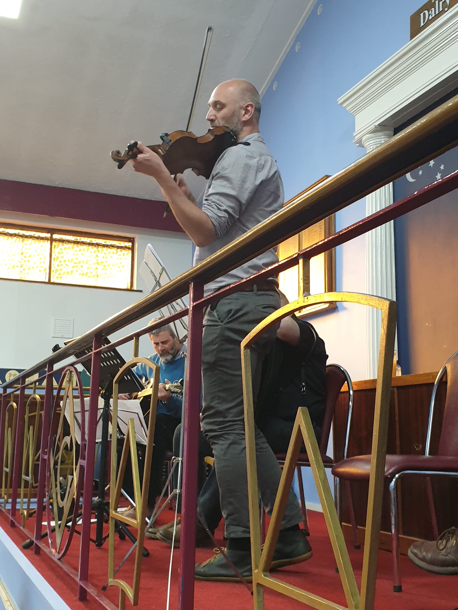 Stuart playing Violin