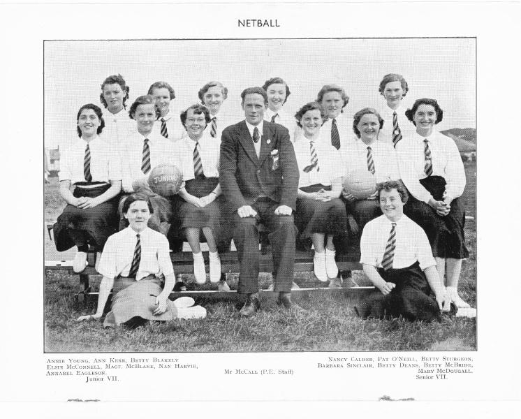 bm013 Annie Young Ann Kerr Betty Blakely Elsie McConnell Margaret
McBlane Nan Harvie Annabel Eagleson Nancy Calder Pat O'Neil Betty
Sturgeon Barbara Sinclair Betty Deans Mary McDougall