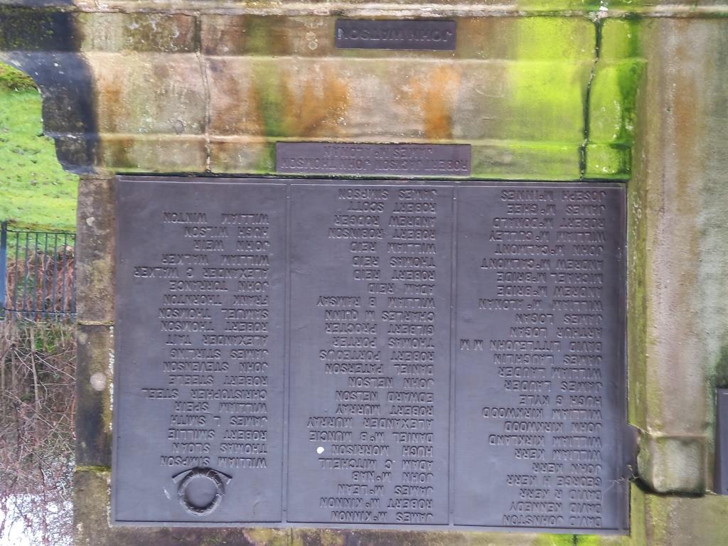 War Memorial left - Names